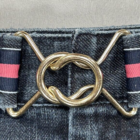 Talbots Skirt Women 10 Blue Jean Denim Knee Length Pockets Cotton Casual Stretch - Picture 10 of 14